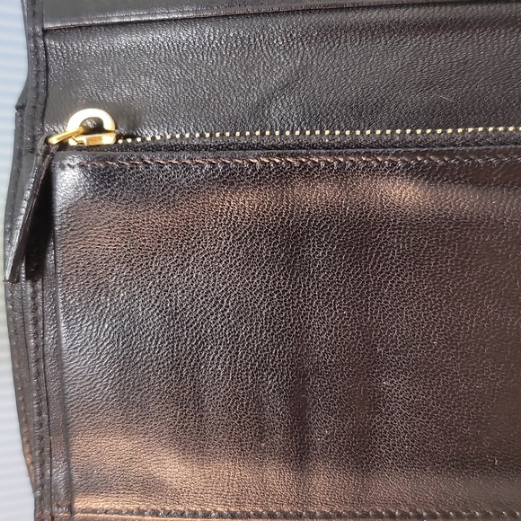 AUTHENTIC MIU MIU TRI-FOLD BLACK LEATHER LONG WALLET GOOD USED CONDITION - Picture 13 of 16